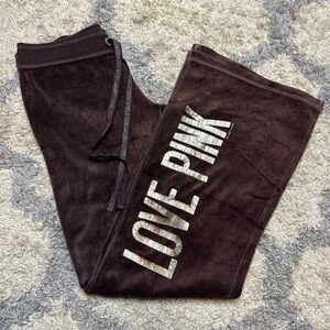 VINTAGE 1986 PINK VELOUR SWEATPANTS